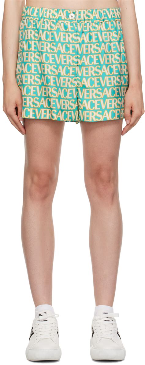 versace short greenapple18|Versace shorts.